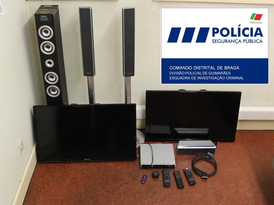 PSP recuperou material roubado em instituição de Guimarães