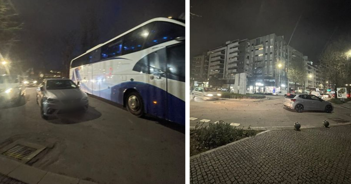 Famalicão: Carro parado junto a rotunda provoca o caos no trânsito em hora de ponta
