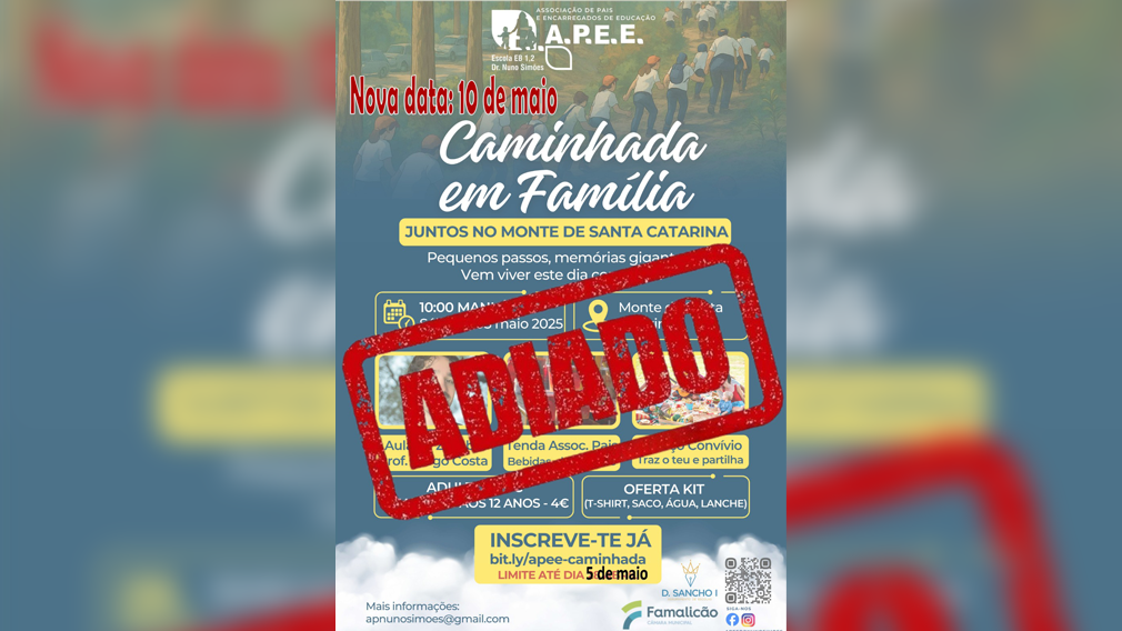 Famalicão: Caminhada adiada para o dia 10 de maio