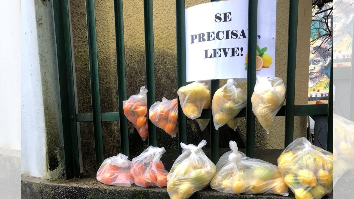 “Se precisar, leve”: Escola de Famalicão partilha fruta e legumes com quem necessitar